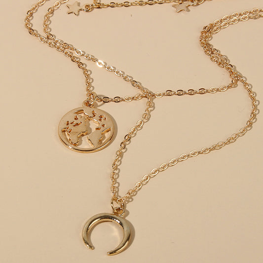 Collier multicouche de style Ins européen et américain