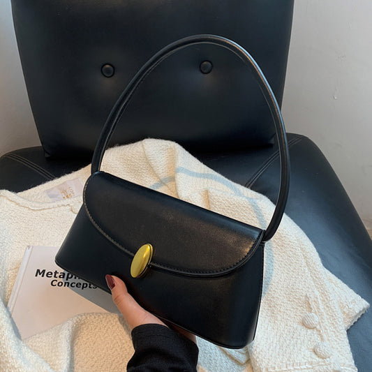 Sac à bandoulière en cuir texturé rétro élégant, facile à assortir