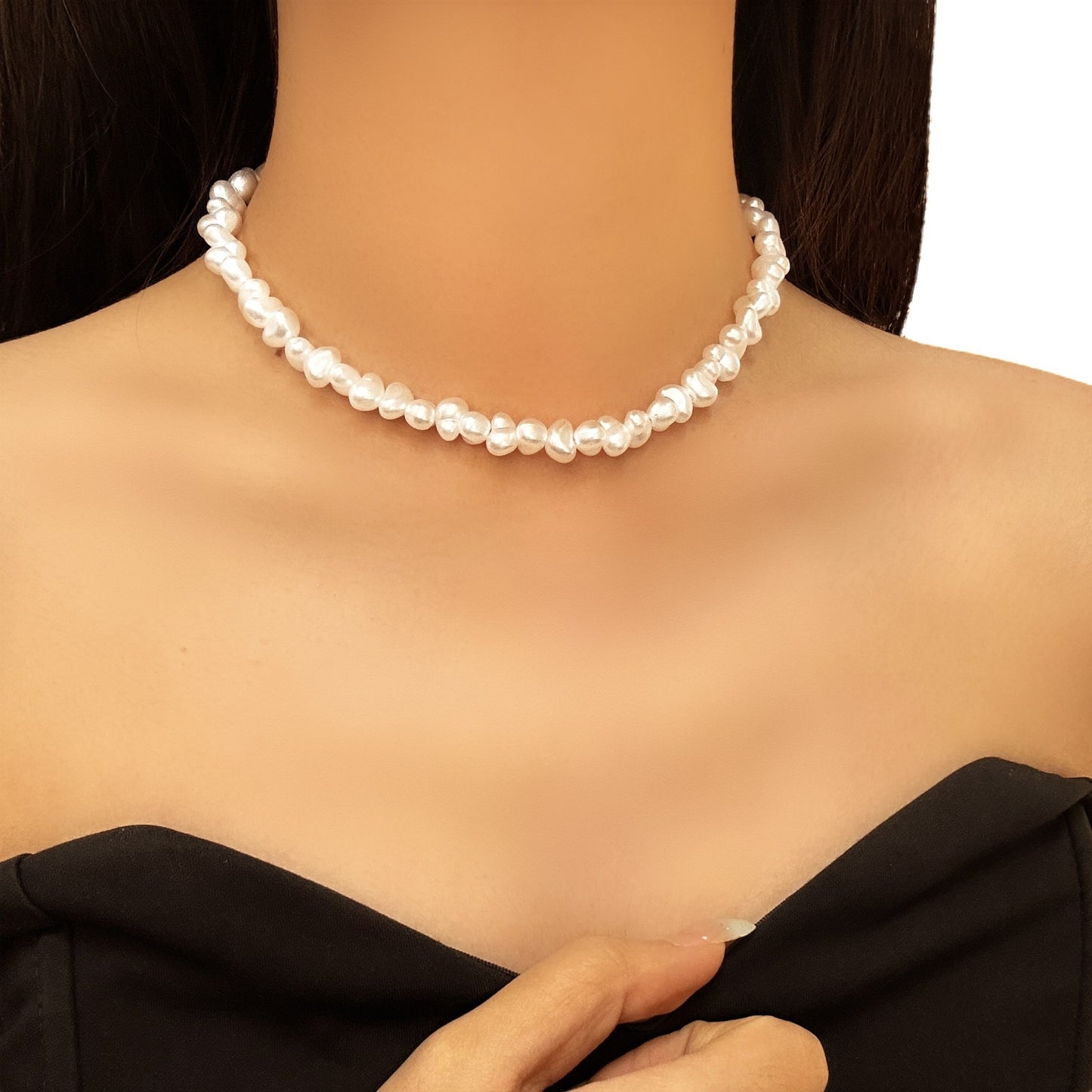 Collier de perles baroques pour femme, tempérament de niche