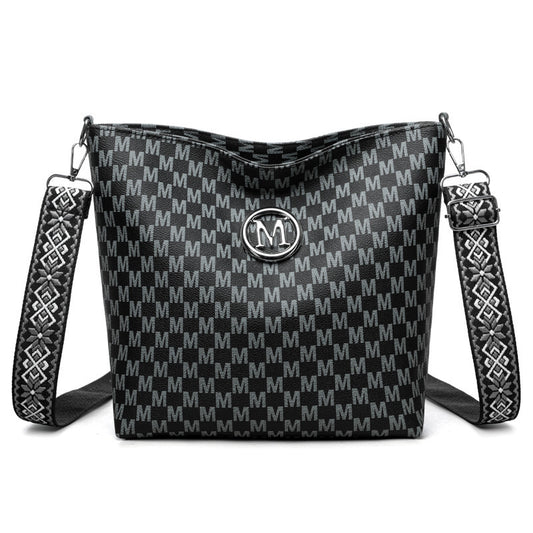 Sac à bandoulière rétro en cuir souple, simple et tendance