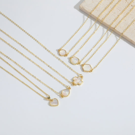 Collier pendentif incrusté chaîne de clavicule en forme de cœur vintage